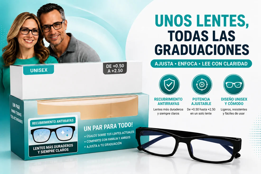 Lentes de Enfoque Adaptativo OnePower 2x1 - Tu Vista, Más Cómoda