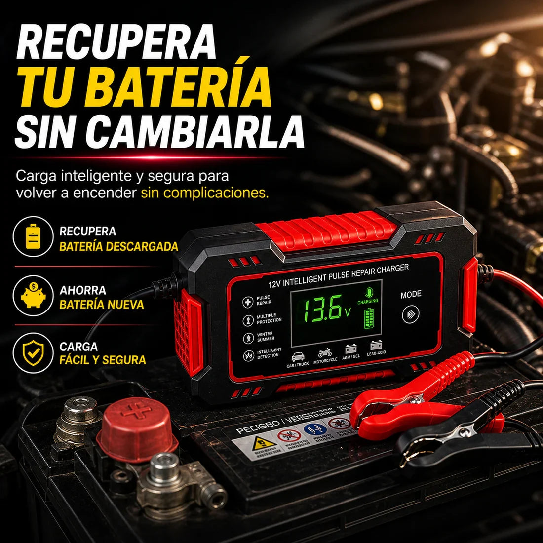 Cargador reparador de baterías para autos - El salvavidas de tu auto y de tu bolsillo