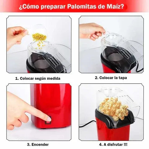 Los cuatro pasos para preparar las palomitas